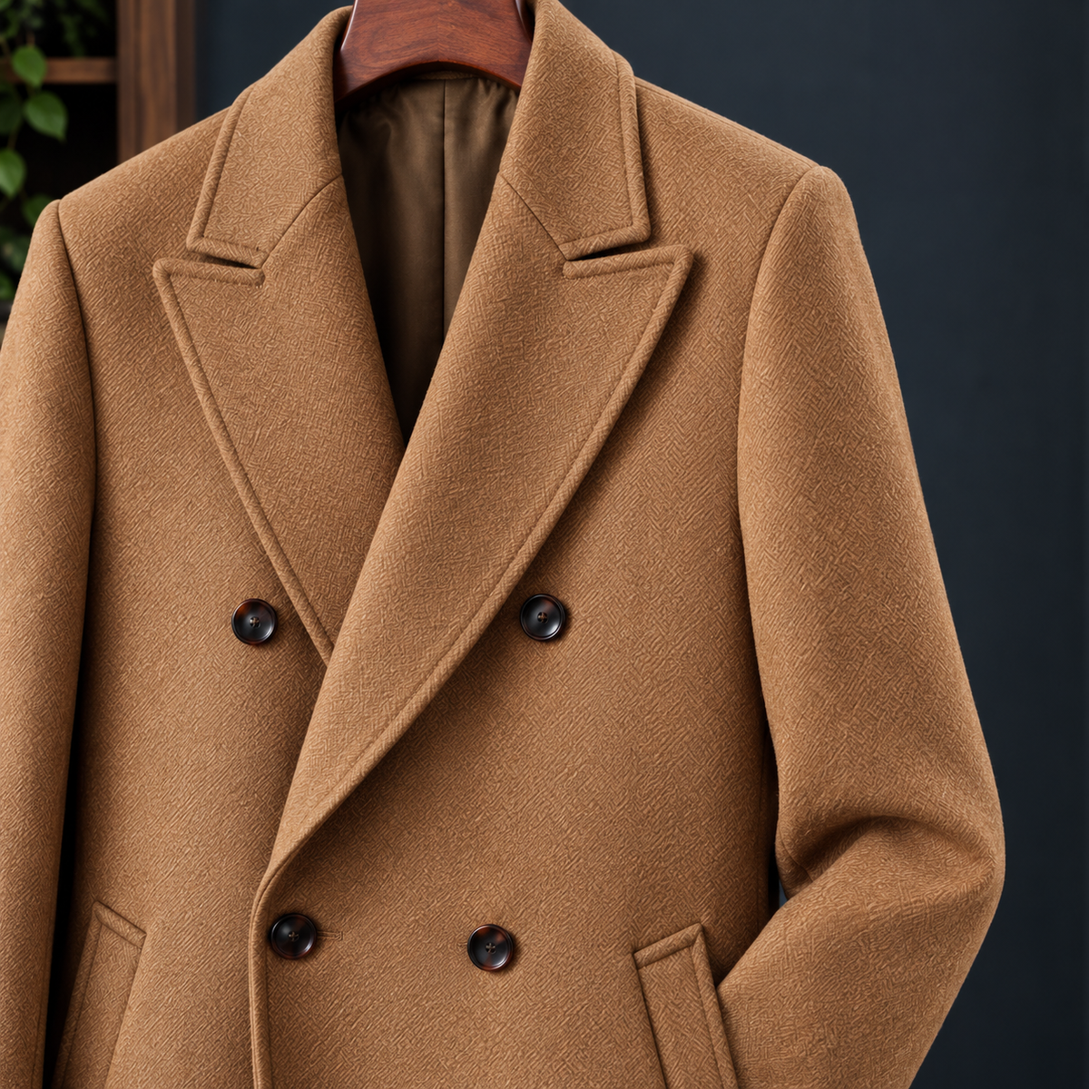 Duarte Wool Overcoat - Lead Product Detail