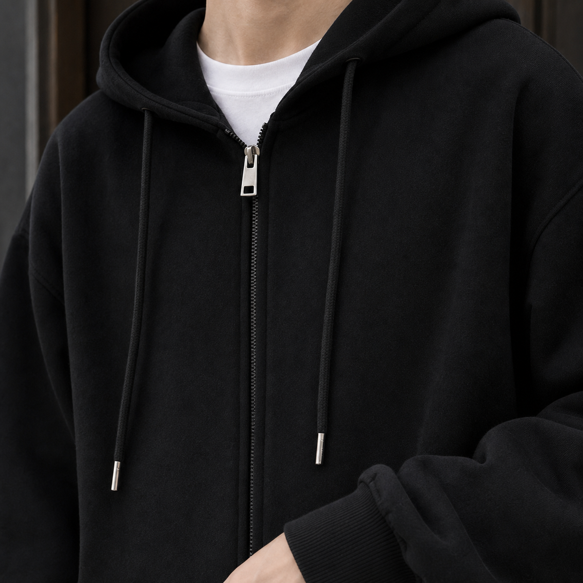 Forrester Relaxed Zip Hoodie - Lead Product Detail