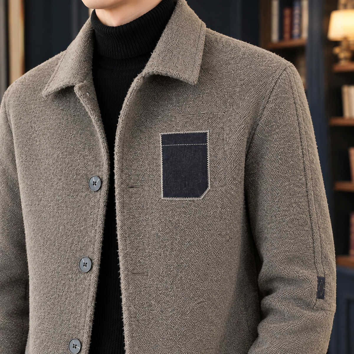 Armel Collared Jacket - Lead Product Detail