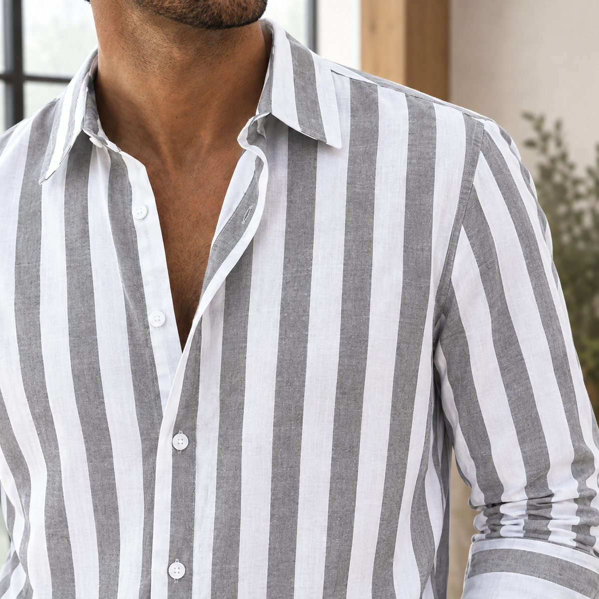 Arend Relaxed Stripe Shirt - Lead Product Detail