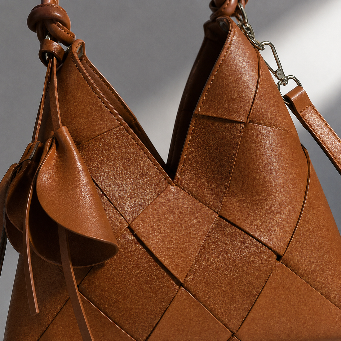 Borghese Woven Shoulder Bag - Lead Product Detail