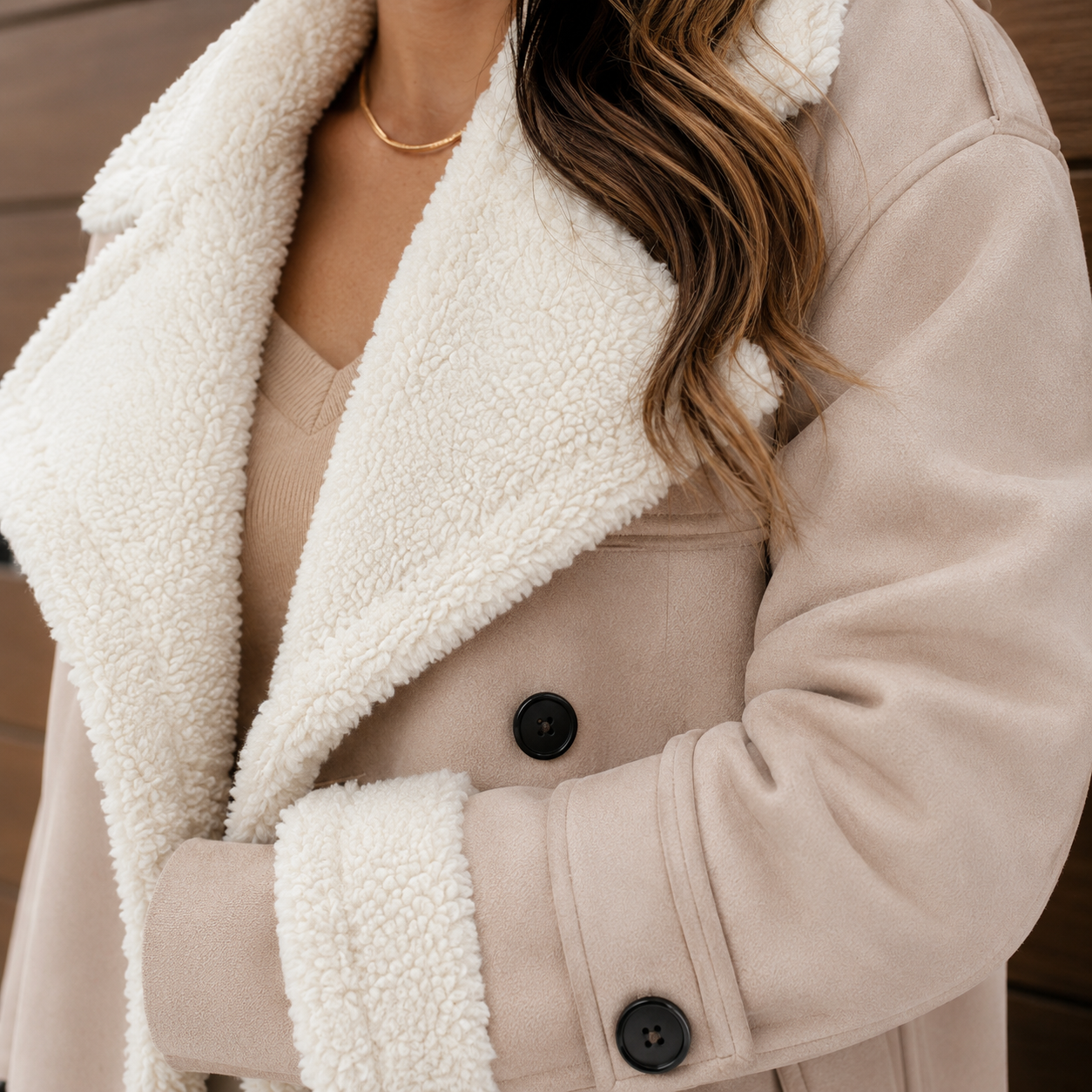 Serena Contrast Trim Coat - Lead Product Detail