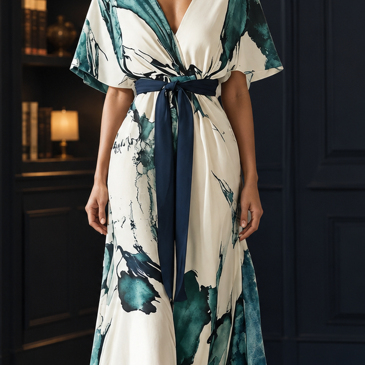 Bridget Belted Maxi Dress - Lead Product Detail