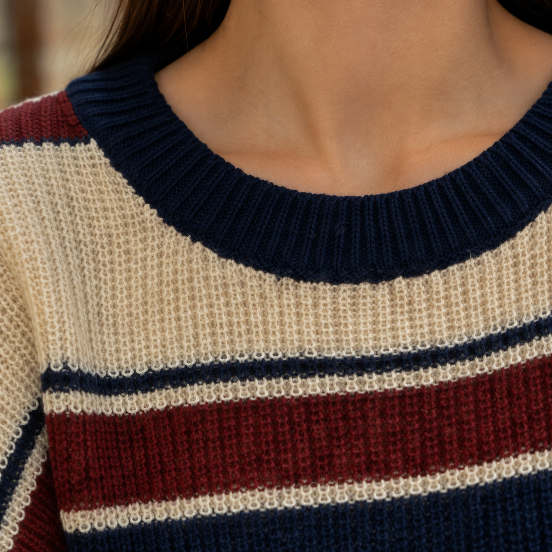 Livia Striped Sweater - Lead Product Detail