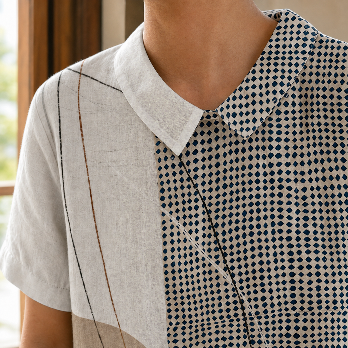 Ramsey Abstract Shirt - Lead Product Detail