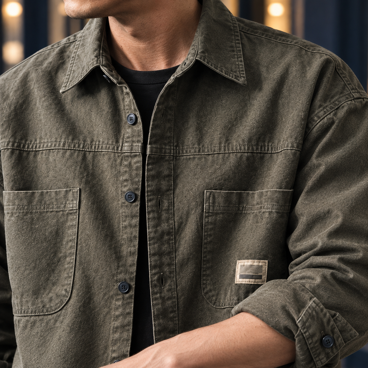 Cuthbert Utility Overshirt - Lead Product Detail