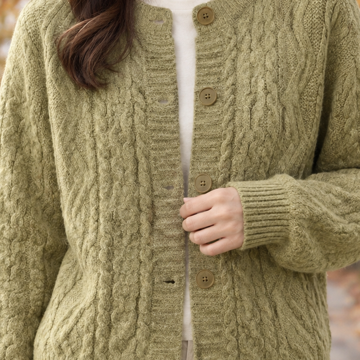 Beatrix Cable Cardigan - Lead Product Detail