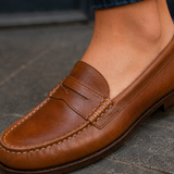 Torino Leather Loafers - Lead Product Detail