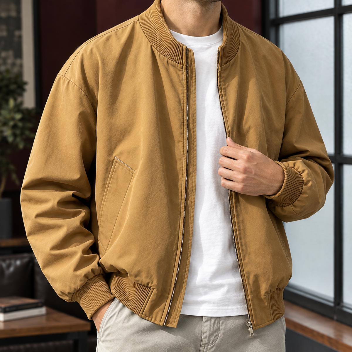 Osric Bomber Jacket - Lead Product Detail