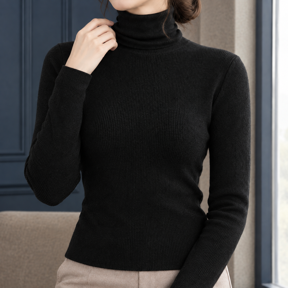 Morgan Turtleneck Sweater - Lead Product Detail
