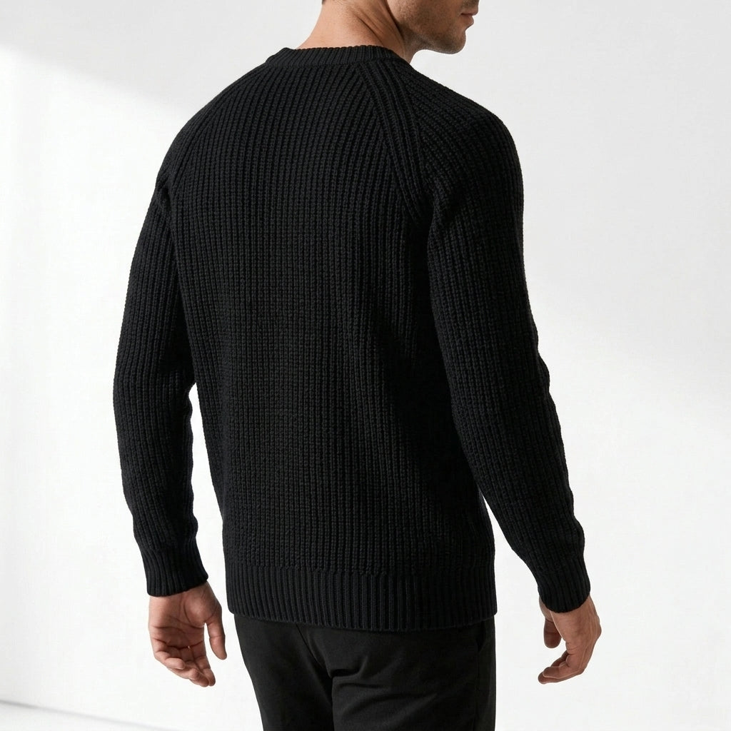 Pascal Fisherman Rib Sweater - Lead Alternate View