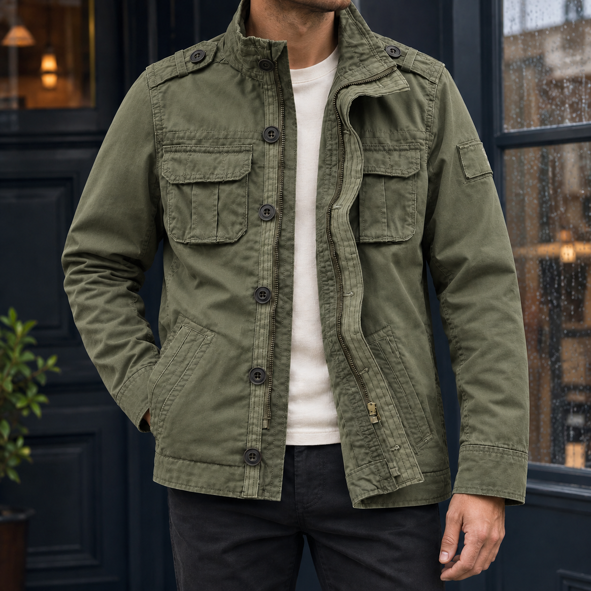 Joseph Utility Jacket - Military Green
