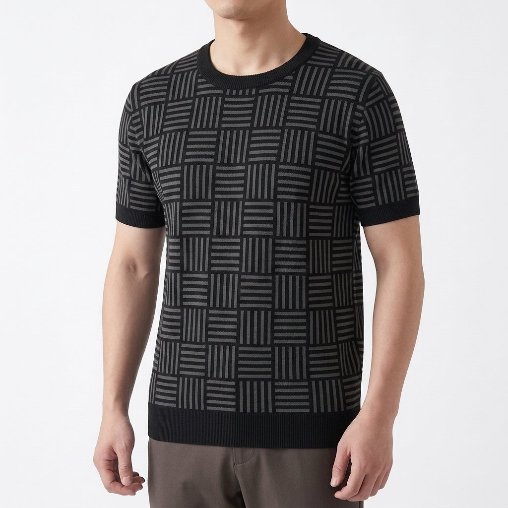 Wyatt Knit Tee - Midnight Graphite