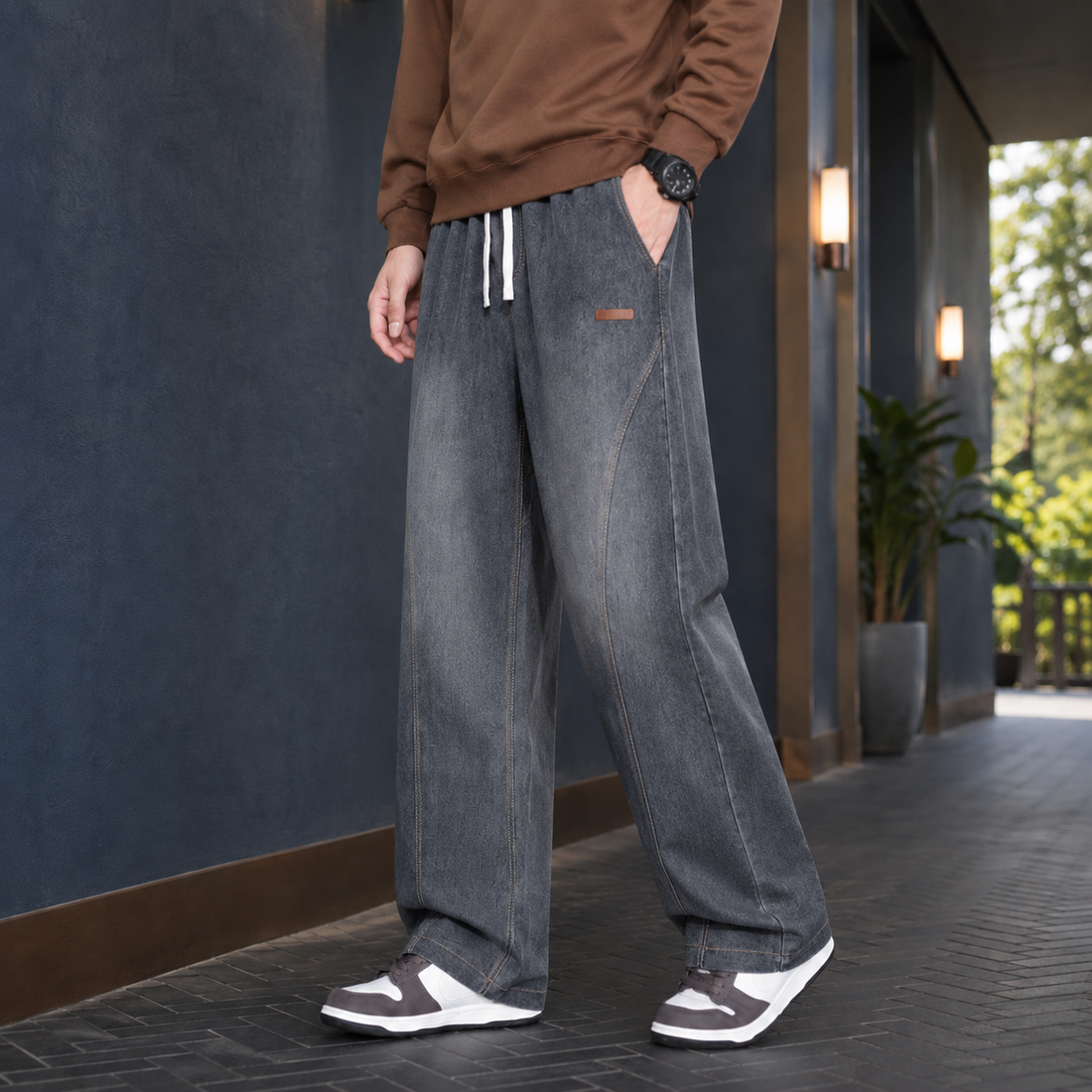 Egon Wide-Leg Pants - Washed Gray