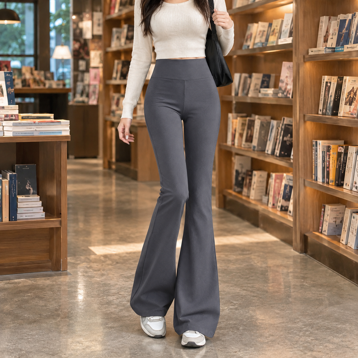 Claudia Flared Pants - Gray