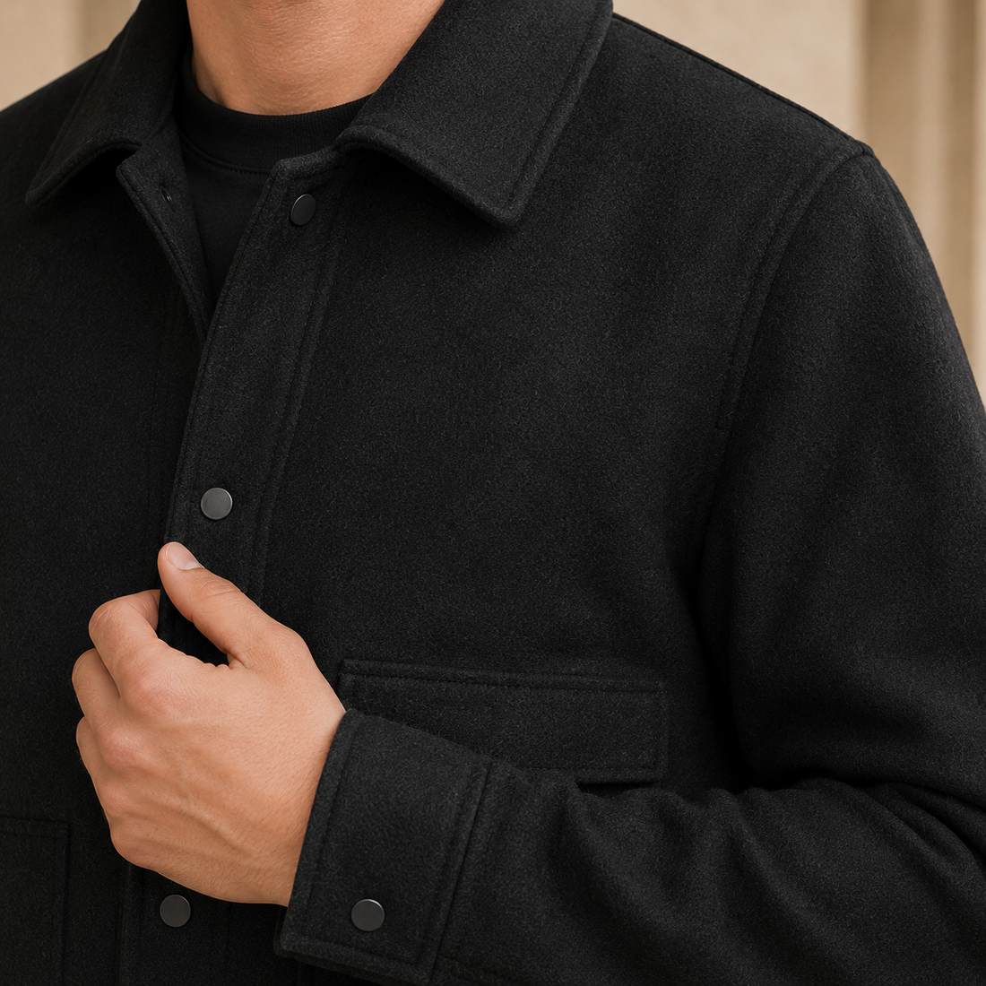 Barnaby Wool Jacket - Lead Product Detail