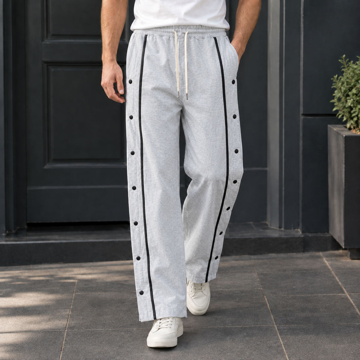 Redmond Straight Leg Pants - Light Gray