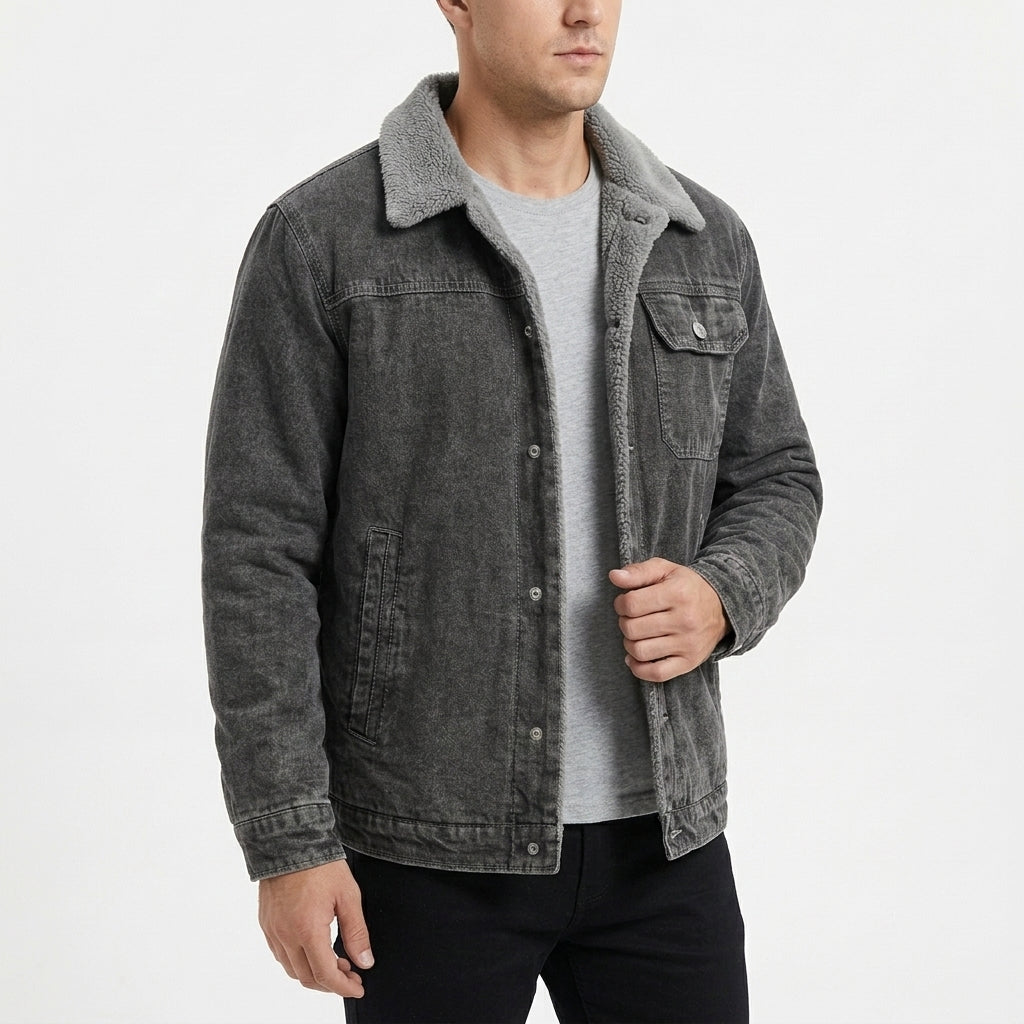 Harlan Fleece Lined Jacket - Black