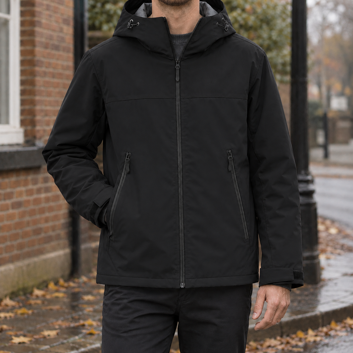 Noah Colorblock Jacket - Black