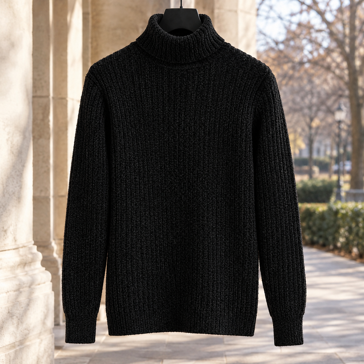 Aubin Ribbed Turtleneck Sweater - Turtleneck-black