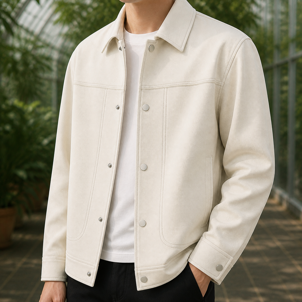 Wilder Contrast Stitch Jacket - Lead Product Detail