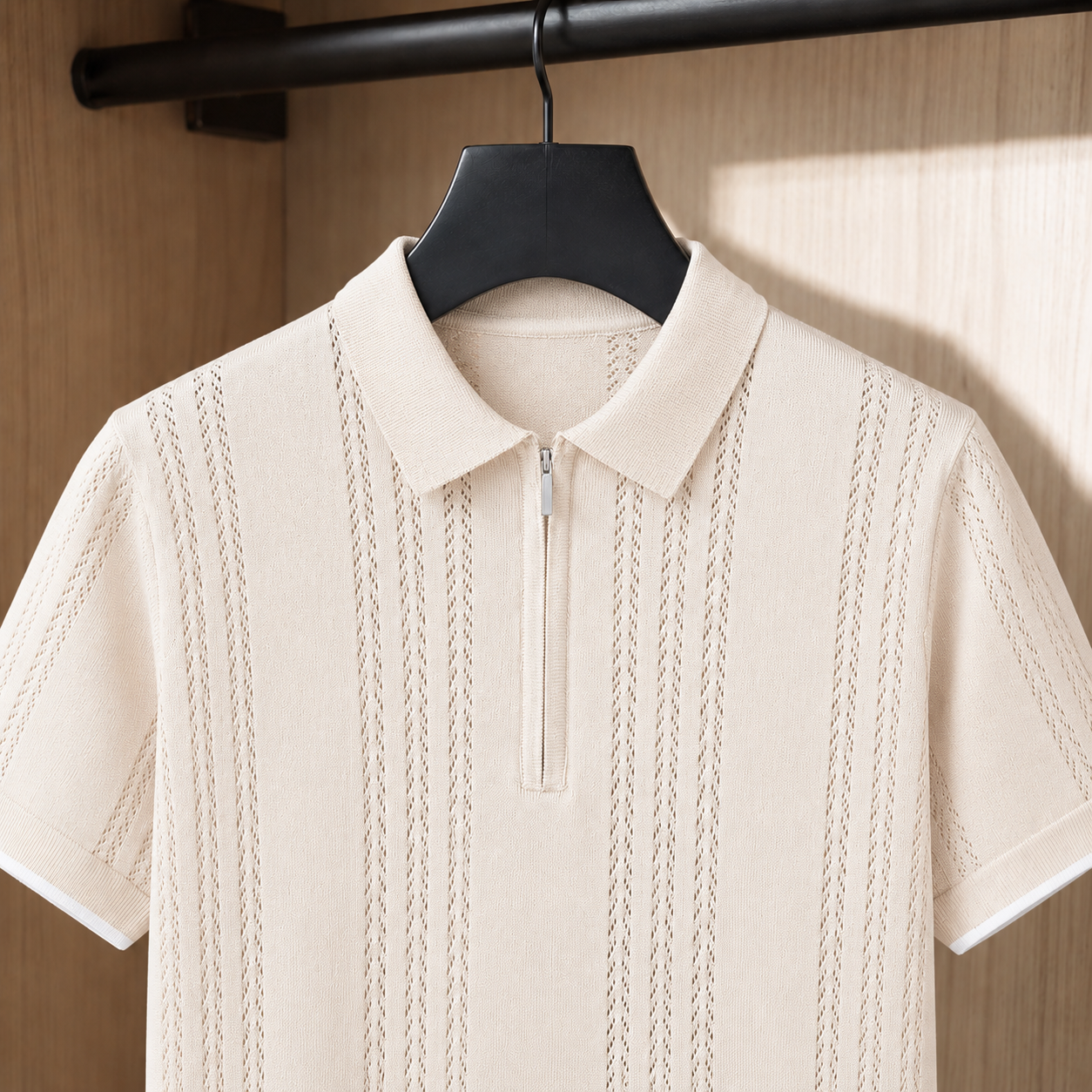 Felix Half-Zip Polo - Apricot