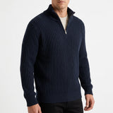 Marcel Quarter-Zip Sweater - Blue