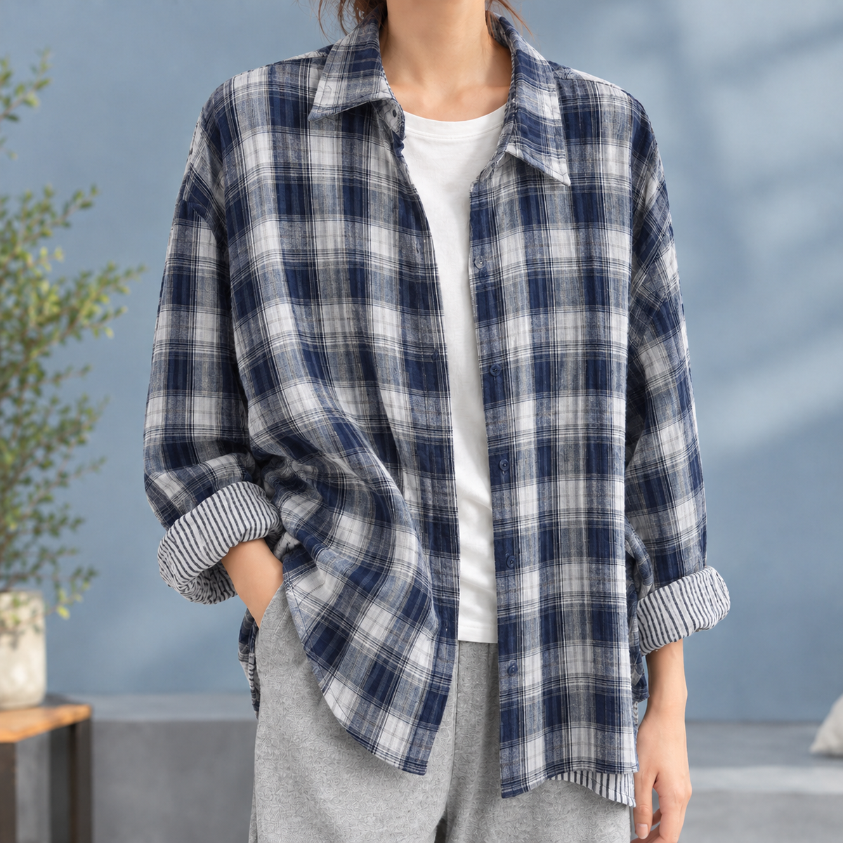 Lancelot Relaxed Overshirt - Navy
