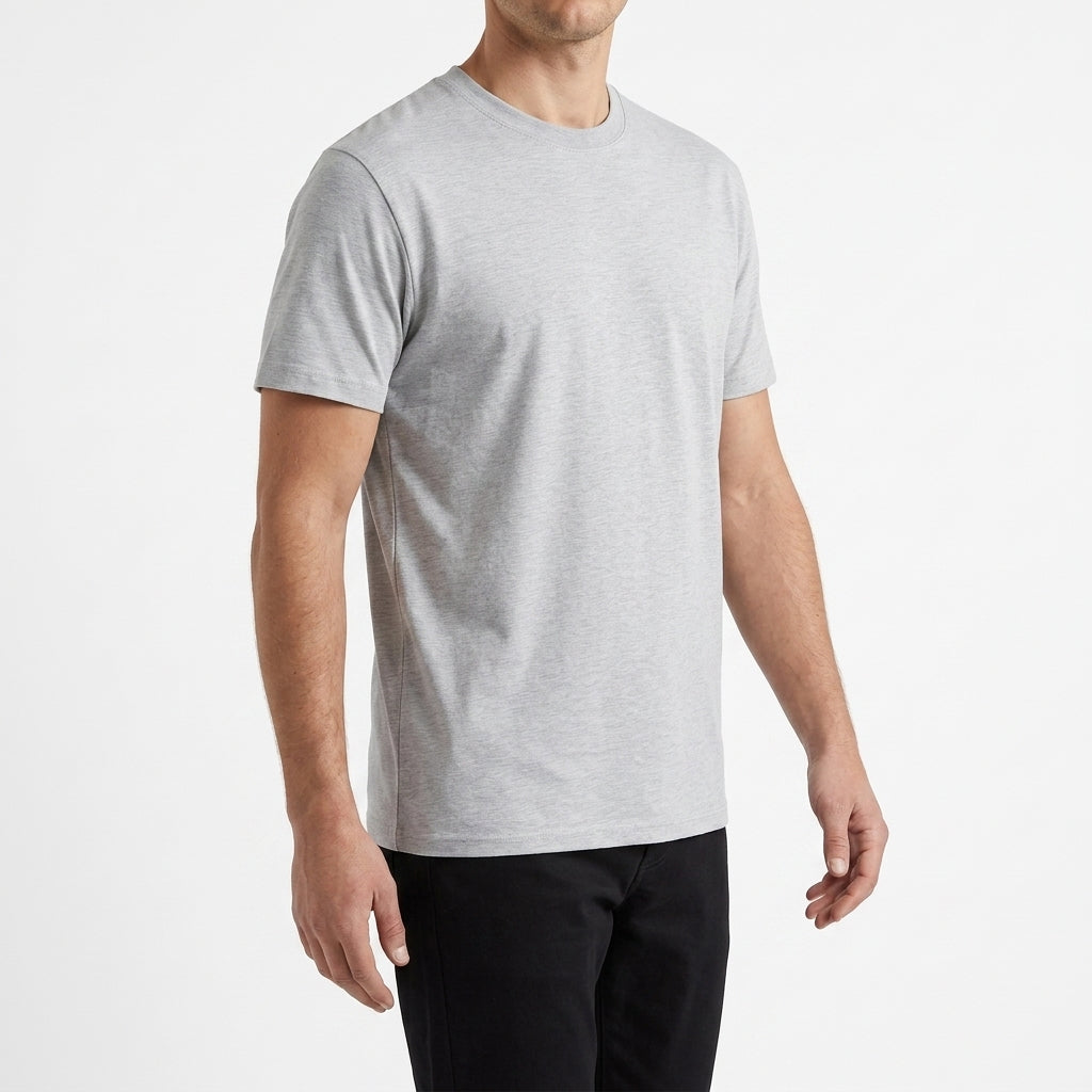 Carter Crewneck T-Shirt - Silver Mist
