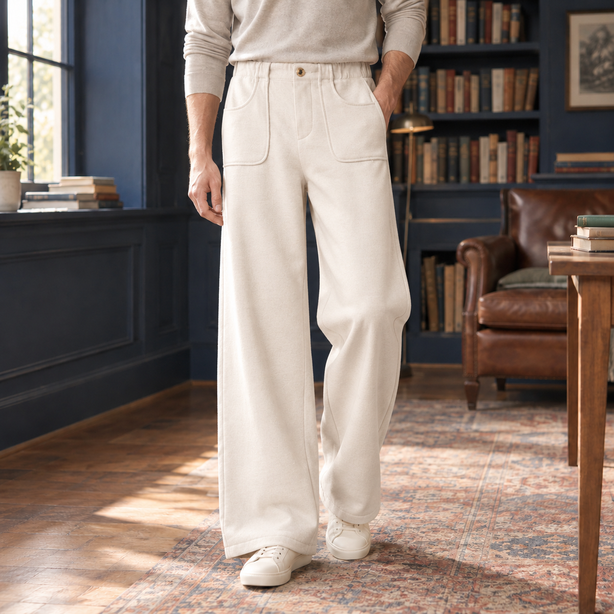 Daniel Wide Leg Pants - Off White