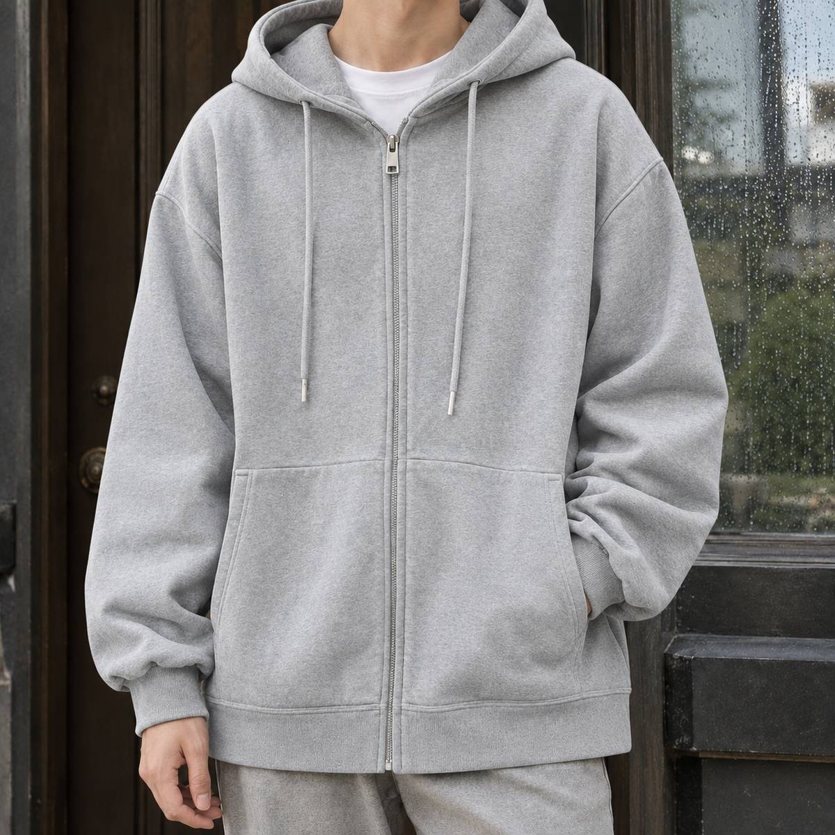 Forrester Relaxed Zip Hoodie - Gray