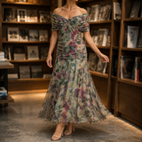 Oriana Wrap Maxi Dress - Green