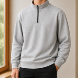 Amos Quarter Zip Sweatshirt - Hemp Ash