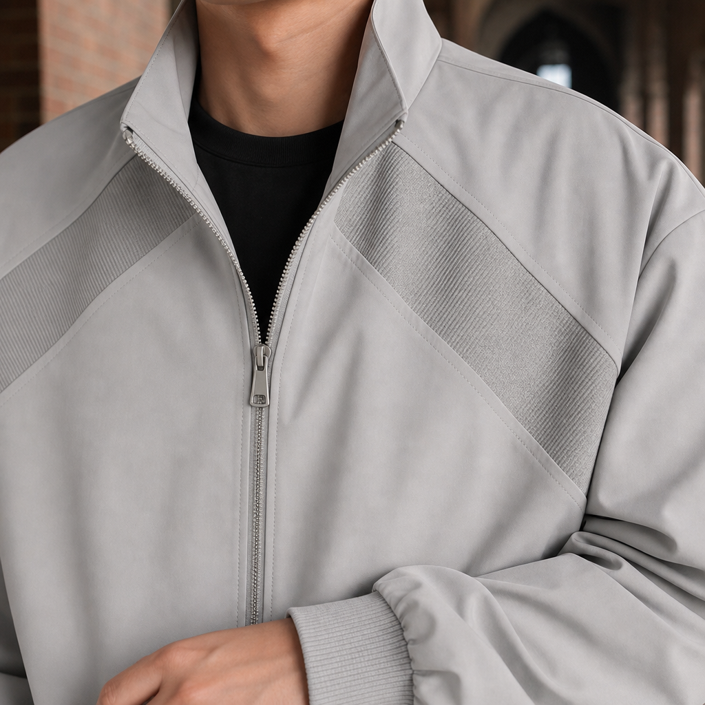 Octavian Stand Collar Jacket - Lead Product Detail