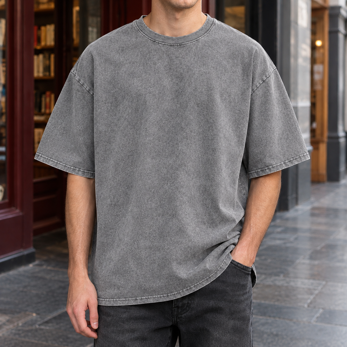 Evan Washed T Shirt - Washed Gray