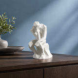 Ellis Polygonal Thinker Statue - White