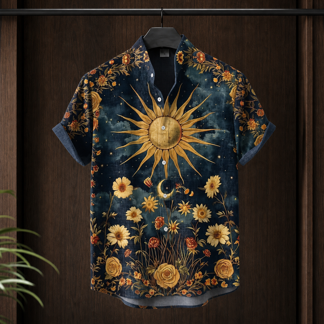 Otto Printed Shirt - Navy Celestial