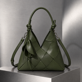 Borghese Woven Shoulder Bag - Forest Green