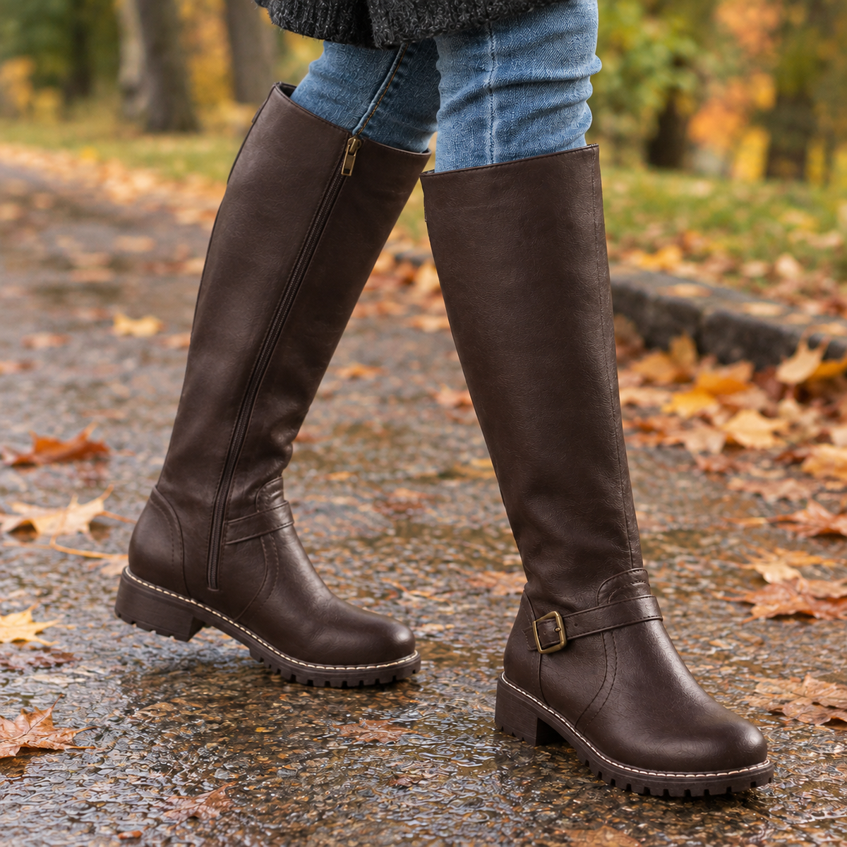 Bevilacqua Buckle Boots - Dark Brown