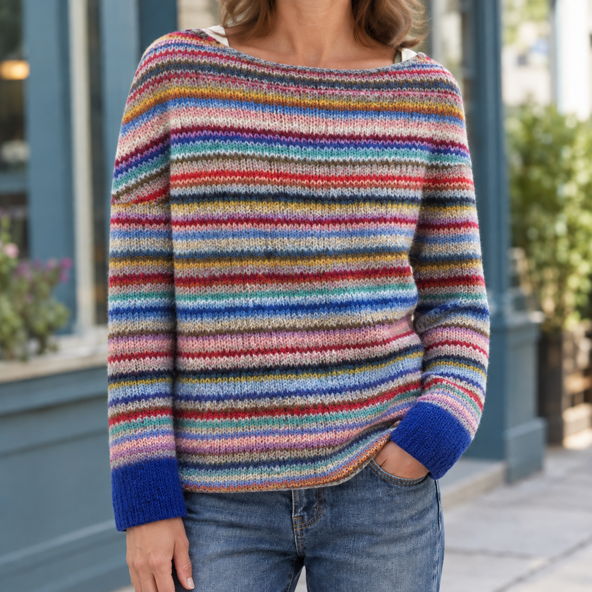Edith Cashmere Sweater - Rainbow