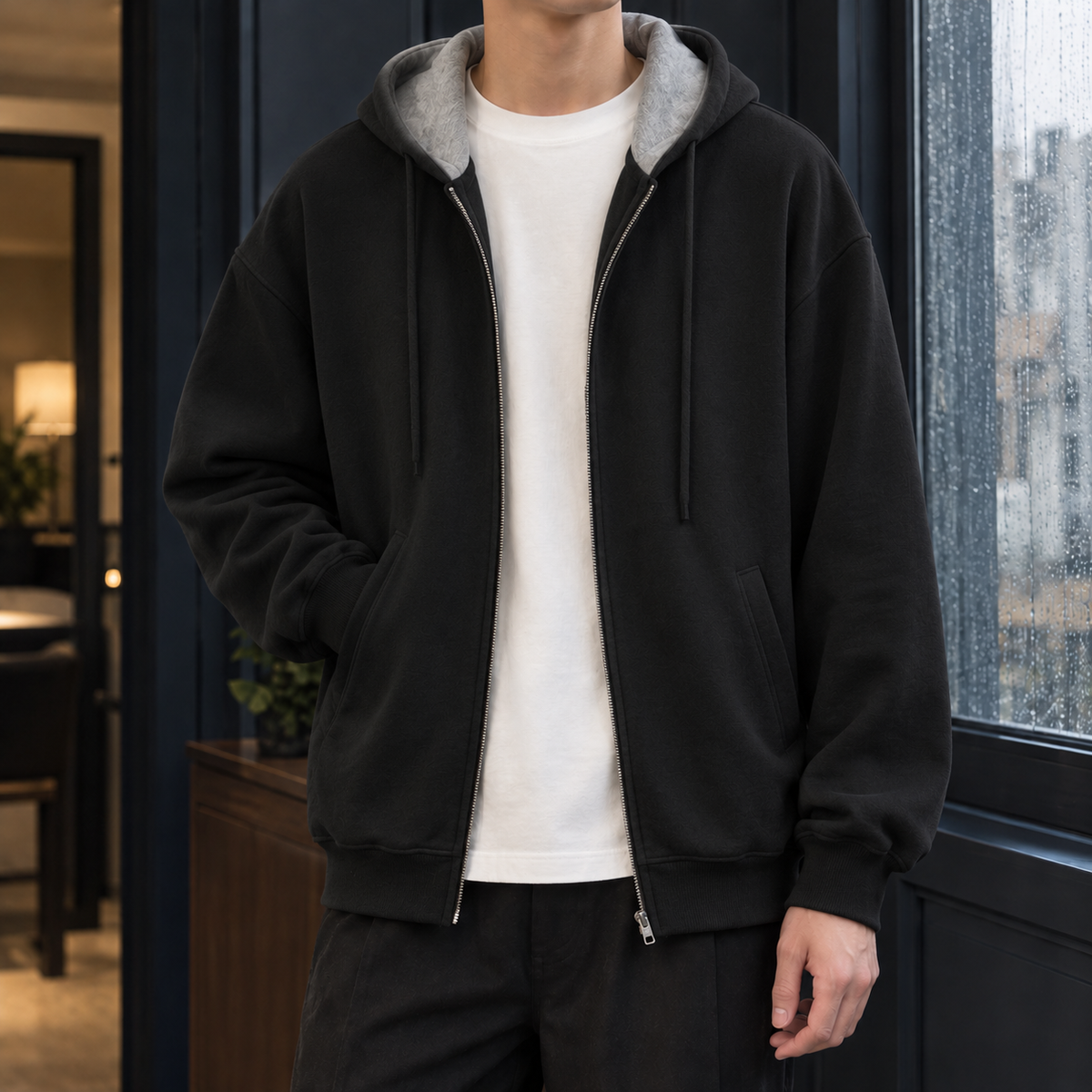 Fulbert Zip Jacket - Black
