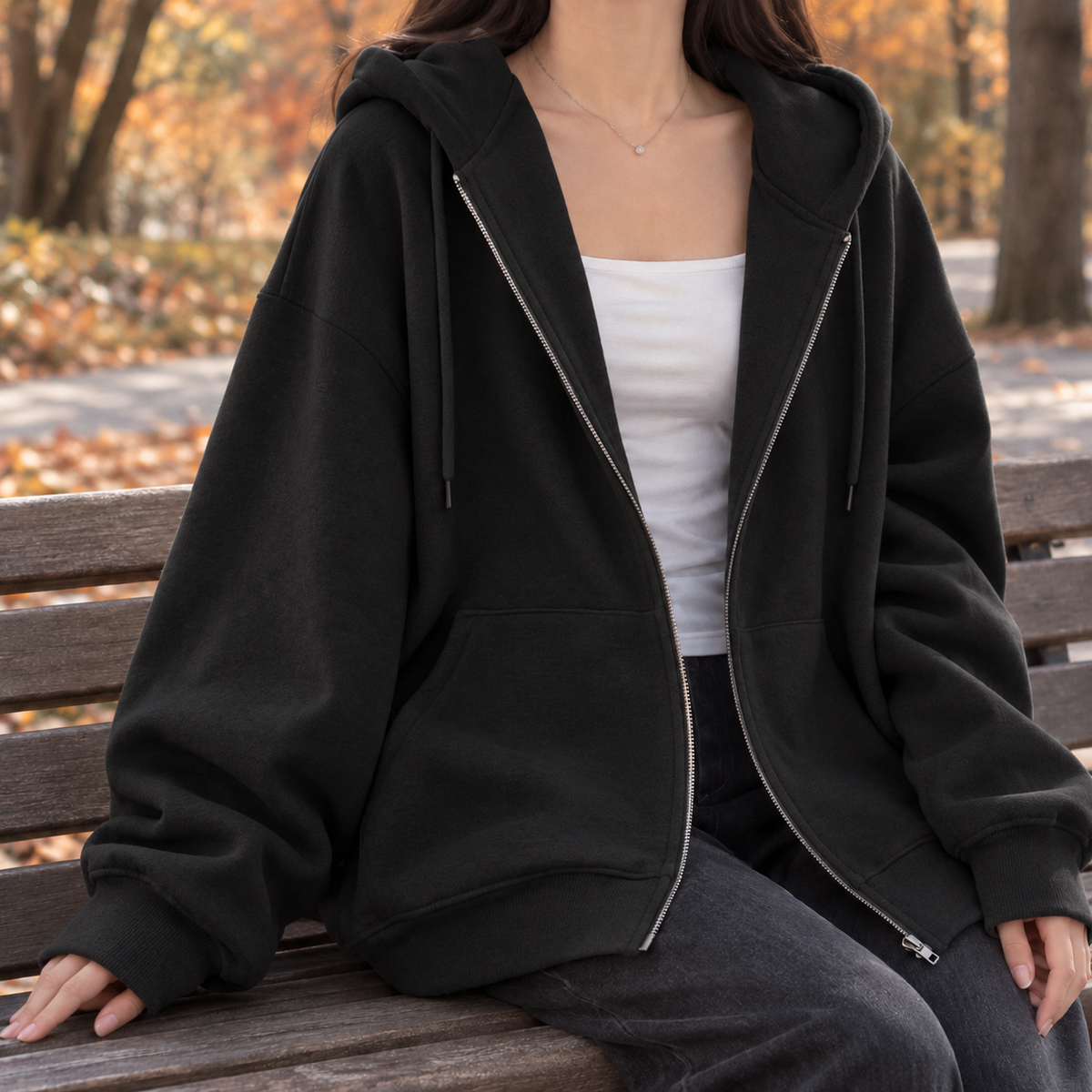 Adelia Oversized Hoodie - Black