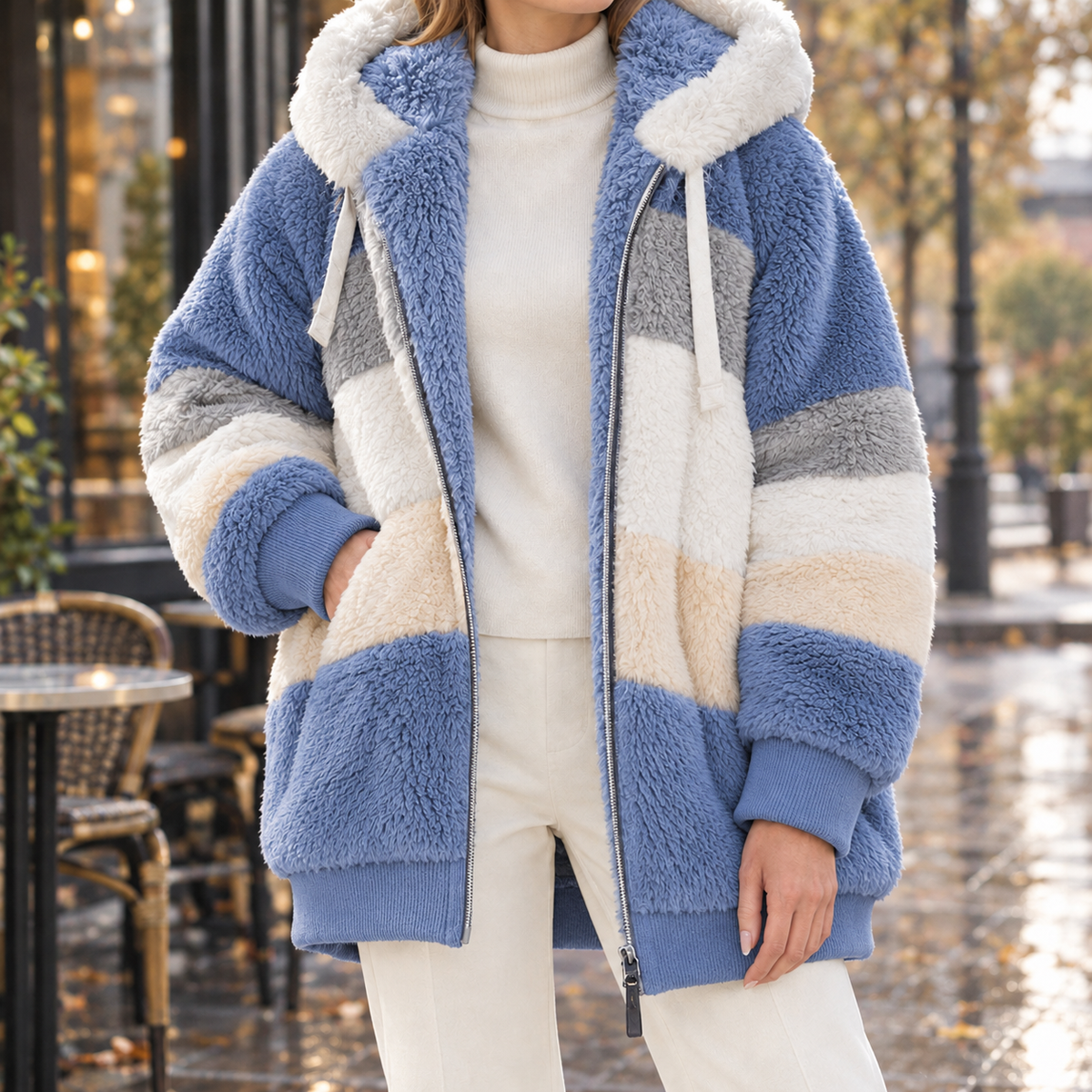 Ariadne Colorblock Jacket - Blue