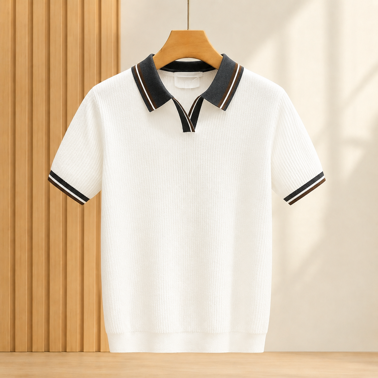 Hector Contrast Polo - White