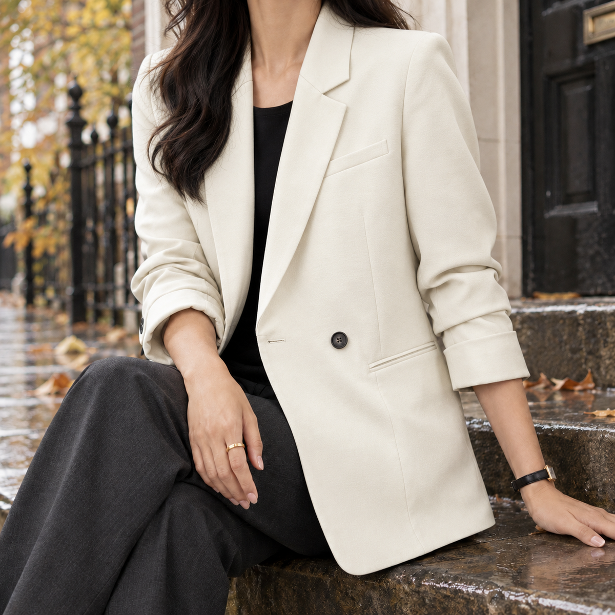 Cordelia Tailored Blazer - Off White