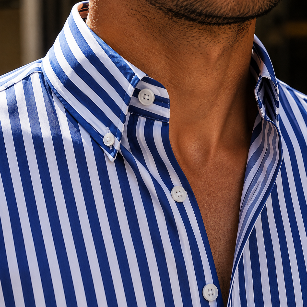 Caius Striped Shirt - Lead Product Detail