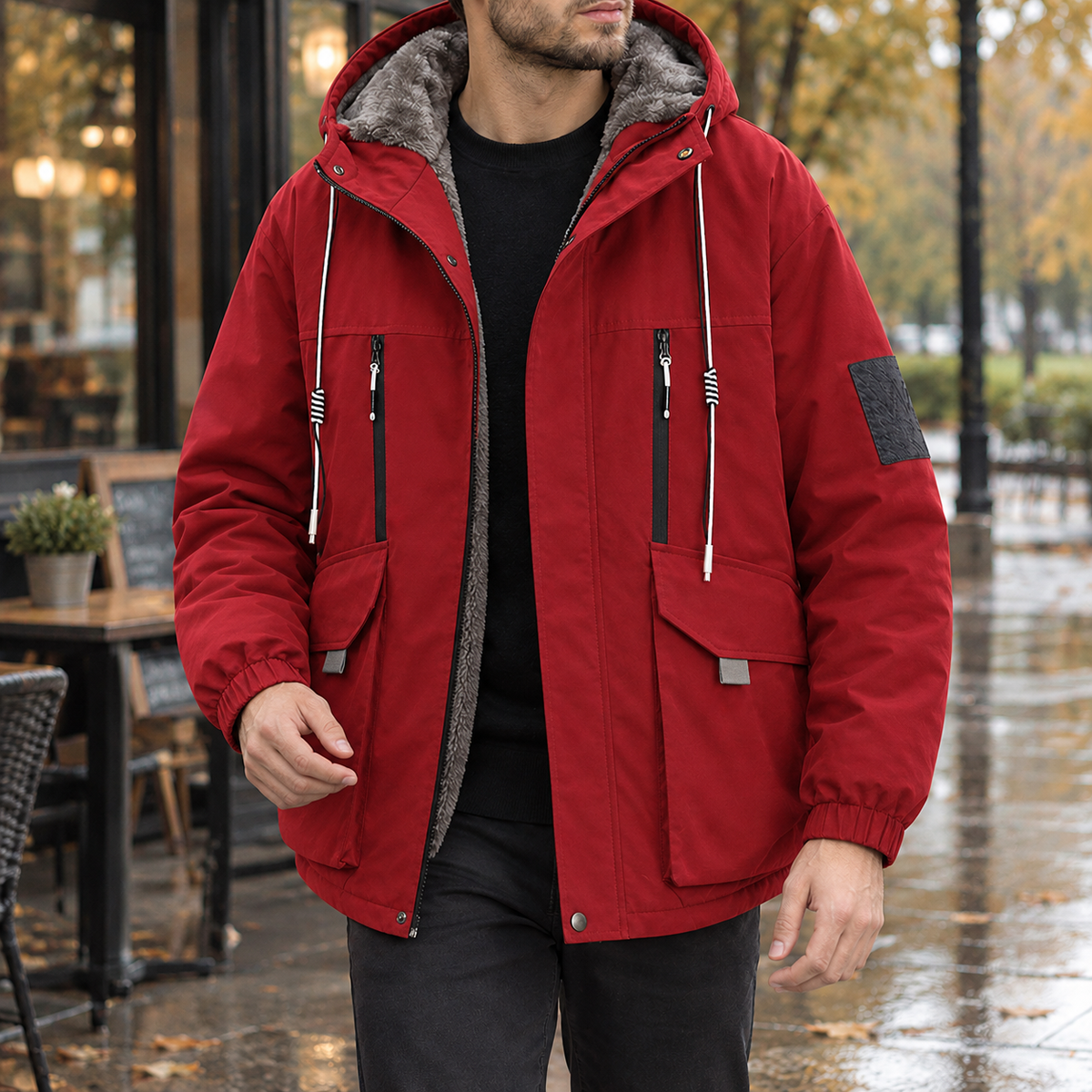 Jordan Fleece-Lined Jacket - Red