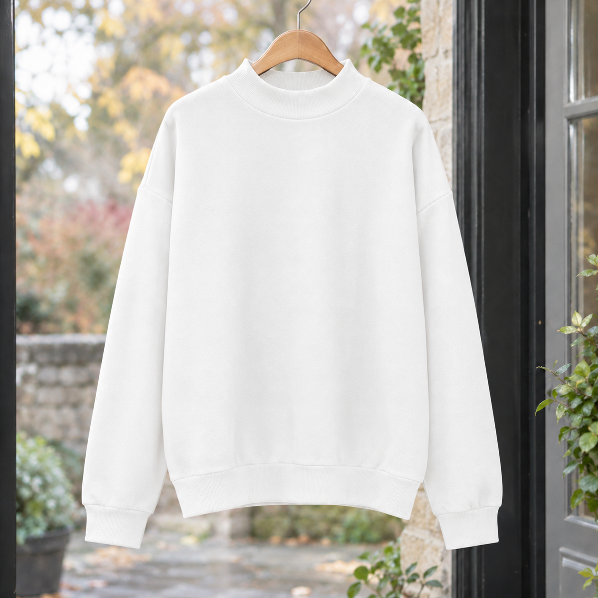 Gillian Mock Neck Sweater - White