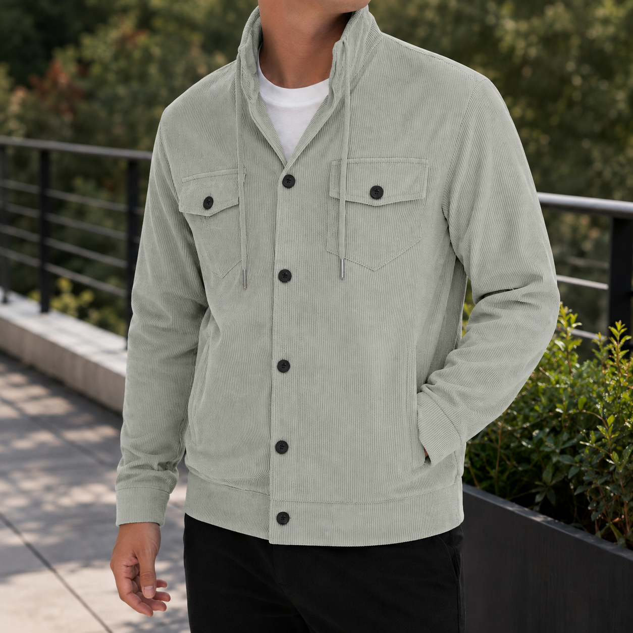 Vincent Corduroy Jacket - Gray
