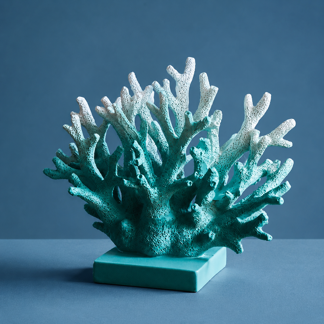 Kieran Branching Coral Sculpture - Lake Blue Coral - Small